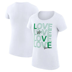 Dallas Stars G-III 4Her by Carl Banks Women's Super-Slim Fit Lightweight Hockey Love T-Shirt - White | US 200617495