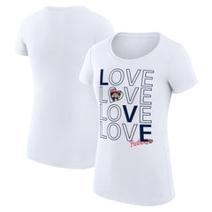 Florida Panthers G-III 4Her by Carl Banks Women's Super-Slim Fit Lightweight Hockey Love T-Shirt - White | US 200617503