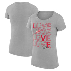 Detroit Red Wings G-III 4Her by Carl Banks Women's Super-Slim Fit Lightweight Hockey Love T-Shirt - Heather Gray | US 200617506