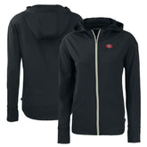 San Francisco 49ers Cutter & Buck Women's Throwback Daybreak Eco Recycled Half-Zip Hoodie - Black Hoodies