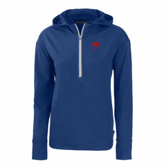 Buffalo Bills Cutter & Buck Women's Throwback Daybreak Eco Recycled Half-Zip Hoodie - Royal Hoodies