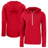 San Francisco 49ers Cutter & Buck Women's Throwback Daybreak Eco Recycled Half-Zip Hoodie - Scarlet Hoodies