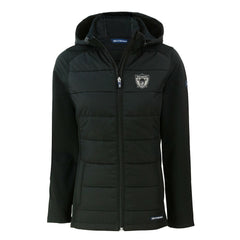 Las Vegas Raiders Cutter & Buck Women's Throwback Evoke Hybrid Eco Softshell Recycled Full-Zip Hoodie Jacket - Black Hoodies