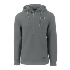 Atlanta Falcons Cutter & Buck Throwback Roam Eco Half-Zip Recycled Pullover Hoodie - Gray Hoodies