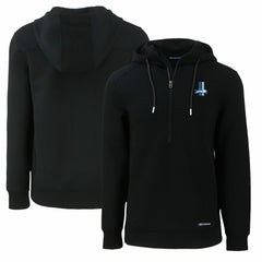 Detroit Lions Cutter & Buck Throwback Roam Eco Half-Zip Recycled Pullover Hoodie - Black Hoodies
