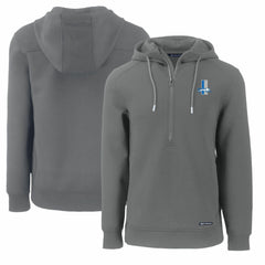 Detroit Lions Cutter & Buck Throwback Roam Eco Half-Zip Recycled Pullover Hoodie - Gray Hoodies