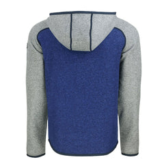 Buffalo Bills Cutter & Buck Throwback Mainsail Sweater-Knit Full-Zip Hoodie - Royal/Heather Gray Hoodies