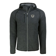 Las Vegas Raiders Cutter & Buck Throwback Mainsail Sweater-Knit Full-Zip Hoodie - Heather Charcoal Hoodies