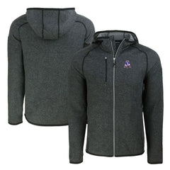 New England Patriots Cutter & Buck Throwback Mainsail Sweater-Knit Full-Zip Hoodie - Heather Charcoal Hoodies
