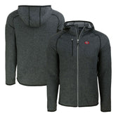 San Francisco 49ers Cutter & Buck Throwback Mainsail Sweater-Knit Full-Zip Hoodie - Heather Charcoal Hoodies