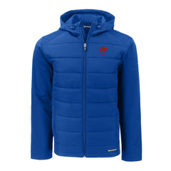 Buffalo Bills Cutter & Buck Throwback Evoke Hybrid Eco Softshell Recycled Full-Zip Hoodie Jacket - Royal Hoodies