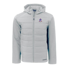 New England Patriots Cutter & Buck Throwback Evoke Hybrid Eco Softshell Recycled Full-Zip Hoodie Jacket - Gray Hoodies