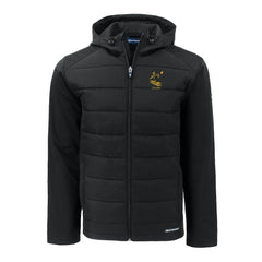 Pittsburgh Steelers Cutter & Buck Throwback Evoke Hybrid Eco Softshell Recycled Full-Zip Hoodie Jacket - Black Hoodies
