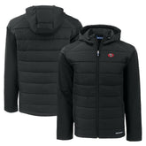 San Francisco 49ers Cutter & Buck Throwback Evoke Hybrid Eco Softshell Recycled Full-Zip Hoodie Jacket - Black Hoodies