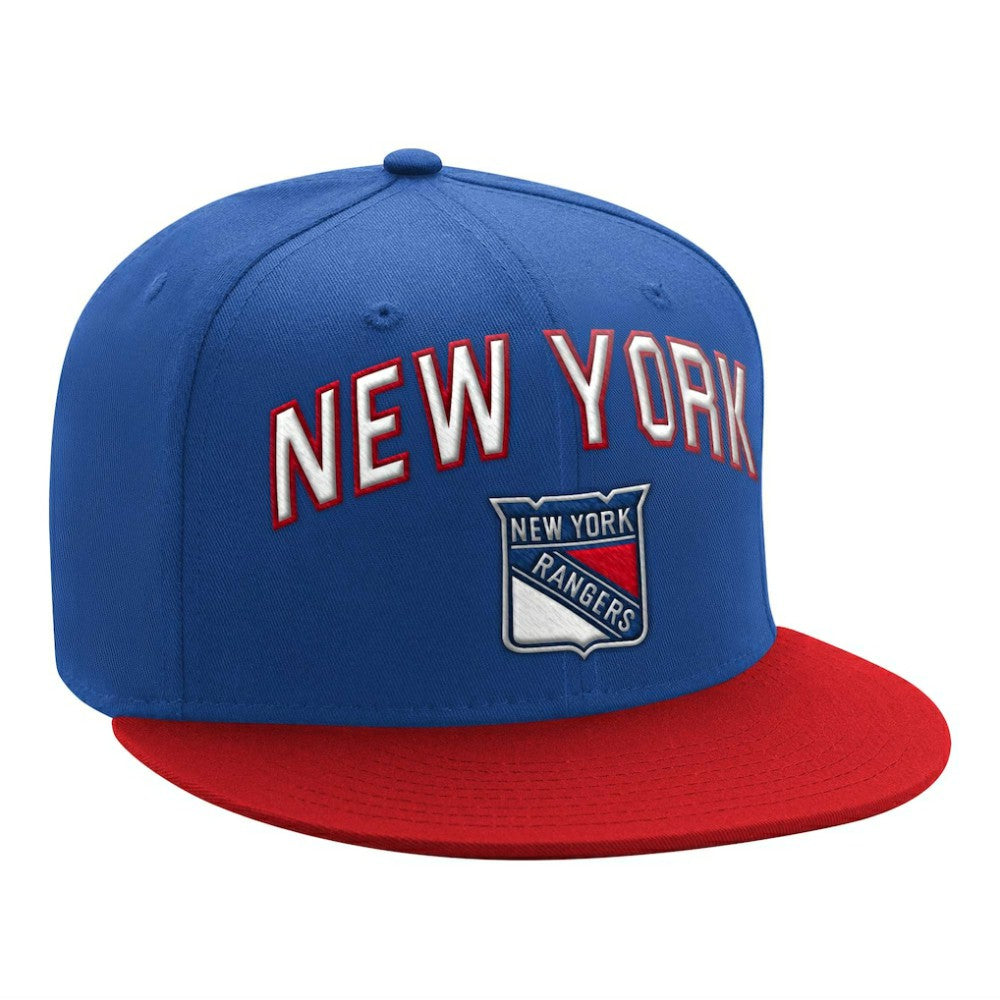 New York Rangers Starter Arch Logo Two-Tone Snapback Hat - Blue/Red | US 200618971
