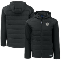 Las Vegas Raiders Cutter & Buck Throwback Big & Tall Evoke Hybrid Eco Softshell Recycled Full-Zip Jacket - Black Jackets
