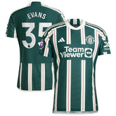 Jonny Evans Manchester United 2023/24 Away Player Jersey – Green - Adidas on sale