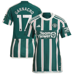 Alejandro Garnacho Manchester United Women's 2023/24 Away Replica Player Jersey – Green - Adidas outlet