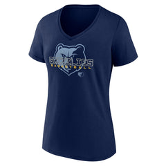 Memphis Grizzlies Women's Stellar Personalized Name & Number V-Neck T-Shirt Navy