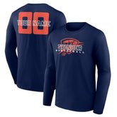 Oklahoma City Thunder Stellar Personalized Name & Number Long Sleeve T-Shirt Navy