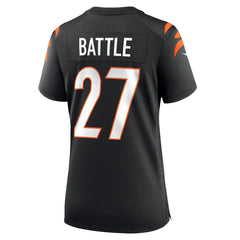 Jordan Battle Cincinnati Bengals Women's Team Game Jersey - Black Jerseys