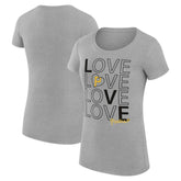 Pittsburgh Pirates G-III 4Her by Carl Banks Women's Super-Slim Fit Lightweight Love Graphic Team T-Shirt - Heather Gray T-shirts
