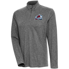 Colorado Avalanche Antigua Women's Confront Quarter-Zip Pullover Top - Heather Black | US 200624141