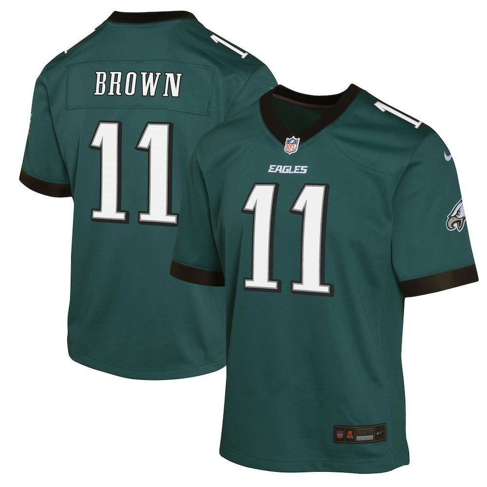 A.J. Brown Philadelphia Eagles Youth Game Jersey - Green Jerseys