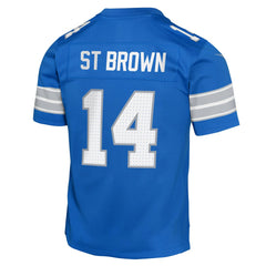 Amon-Ra St. Brown Detroit Lions Youth Game Jersey - Blue Jerseys