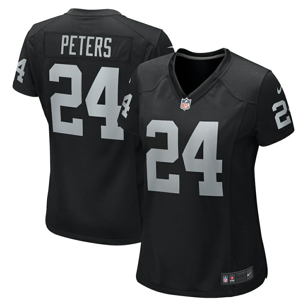 Marcus Peters Las Vegas Raiders Women's Team Game Jersey - Black Jerseys