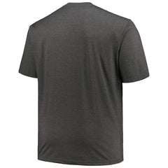 Pittsburgh Pirates Profile Big & Tall Weathered Logo T-Shirt - Heather Black T-shirts