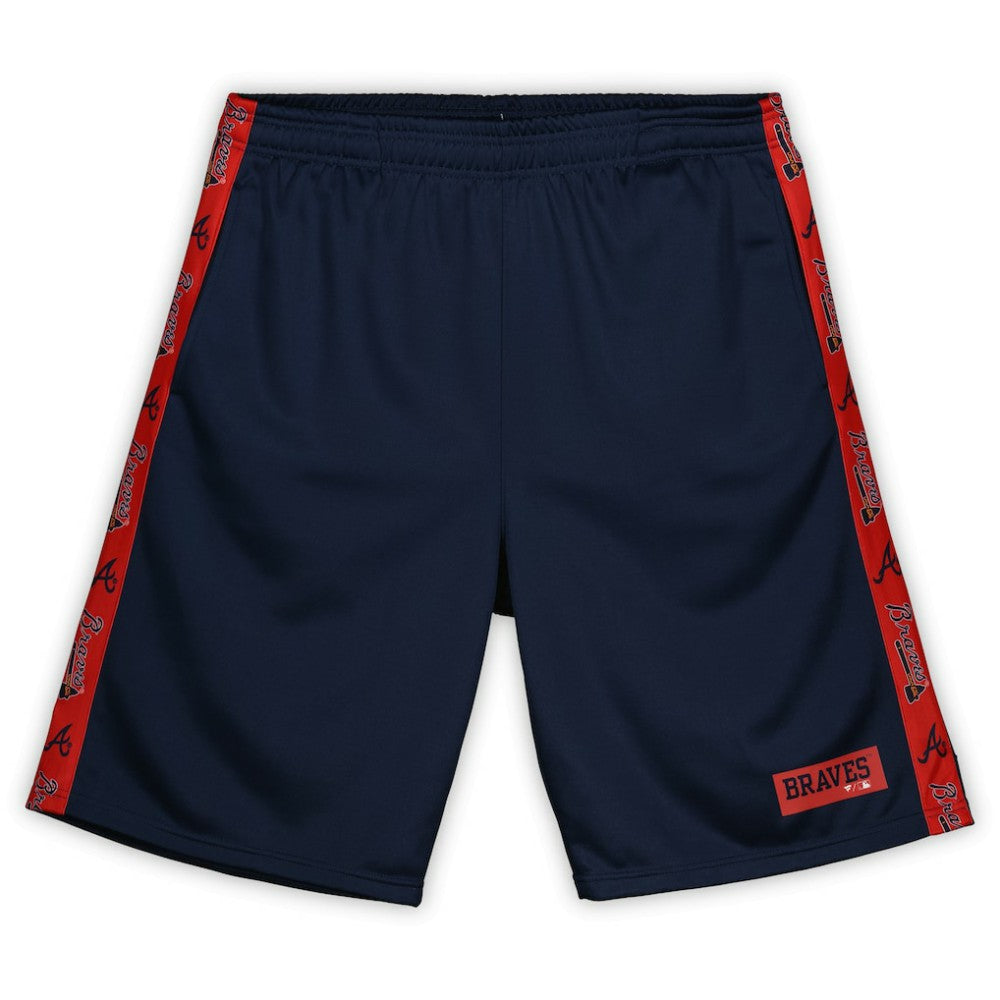 Atlanta Braves Profile Big & Tall Fleece Shorts - Navy Shorts