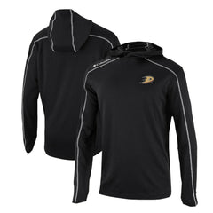 Anaheim Ducks Columbia Omni-Wick Shotgun Long Sleeve Hoodie T-Shirt - Black | US 200629165
