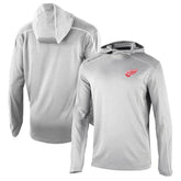 Detroit Red Wings Columbia Omni-Wick Shotgun Long Sleeve Hoodie T-Shirt - Gray | US 200629174