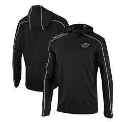 Minnesota Wild Columbia Omni-Wick Shotgun Long Sleeve Hoodie T-Shirt - Black | US 200629177