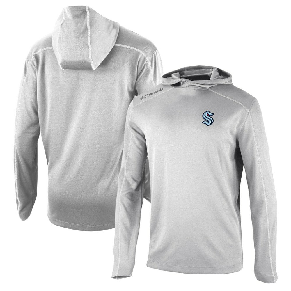 Seattle Kraken Columbia Omni-Wick Shotgun Long Sleeve Hoodie T-Shirt - Gray | US 200629185