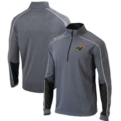 Minnesota Wild Columbia Omni-Wick Shotgun 2.0 Quarter-Zip Pullover Top - Gray/Black | US 200629202