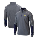 Nashville Predators Columbia Omni-Wick Shotgun 2.0 Quarter-Zip Pullover Top - Gray/Navy | US 200629203