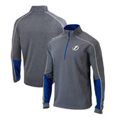 Tampa Bay Lightning Columbia Omni-Wick Shotgun 2.0 Quarter-Zip Pullover Top - Gray/Blue | US 200629212
