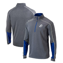 Tampa Bay Lightning Columbia Omni-Wick Shotgun 2.0 Quarter-Zip Pullover Top - Gray/Blue | US 200629212