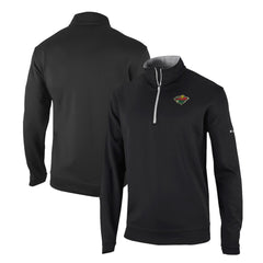 Minnesota Wild Columbia Omni-Wick Wickhams Hills Half-Zip Pullover Top - Black | US 200629240
