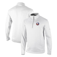 New York Islanders Columbia Omni-Wick Wickhams Hills Half-Zip Pullover Top - White | US 200629245
