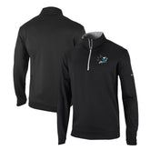 San Jose Sharks Columbia Omni-Wick Wickhams Hills Half-Zip Pullover Top - Black | US 200629254