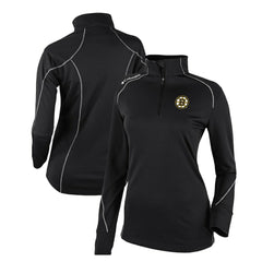 Boston Bruins Columbia Women's Omni-Wick Shotgun 2.0 Quarter-Zip Pullover Top - Black | US 200629442