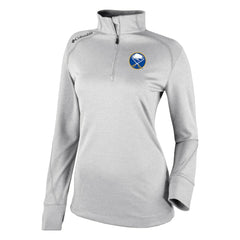 Buffalo Sabres Columbia Women's Omni-Wick Shotgun 2.0 Quarter-Zip Pullover Top - White | US 200629443