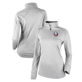 New York Islanders Columbia Women's Omni-Wick Shotgun 2.0 Quarter-Zip Pullover Top - White | US 200629455