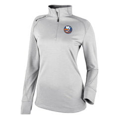 New York Islanders Columbia Women's Omni-Wick Shotgun 2.0 Quarter-Zip Pullover Top - White | US 200629455