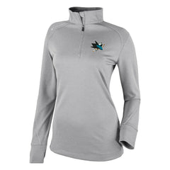San Jose Sharks Columbia Women's Omni-Wick Shotgun 2.0 Quarter-Zip Pullover Top - Gray | US 200629459