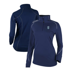 Seattle Kraken Columbia Women's Omni-Wick Shotgun 2.0 Quarter-Zip Pullover Top - Navy | US 200629460