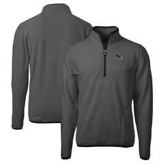 Baltimore Ravens Cutter & Buck Helmet Cascade Eco Sherpa Fleece Quarter-Zip Pullover Jacket - Gray/Black Pullover